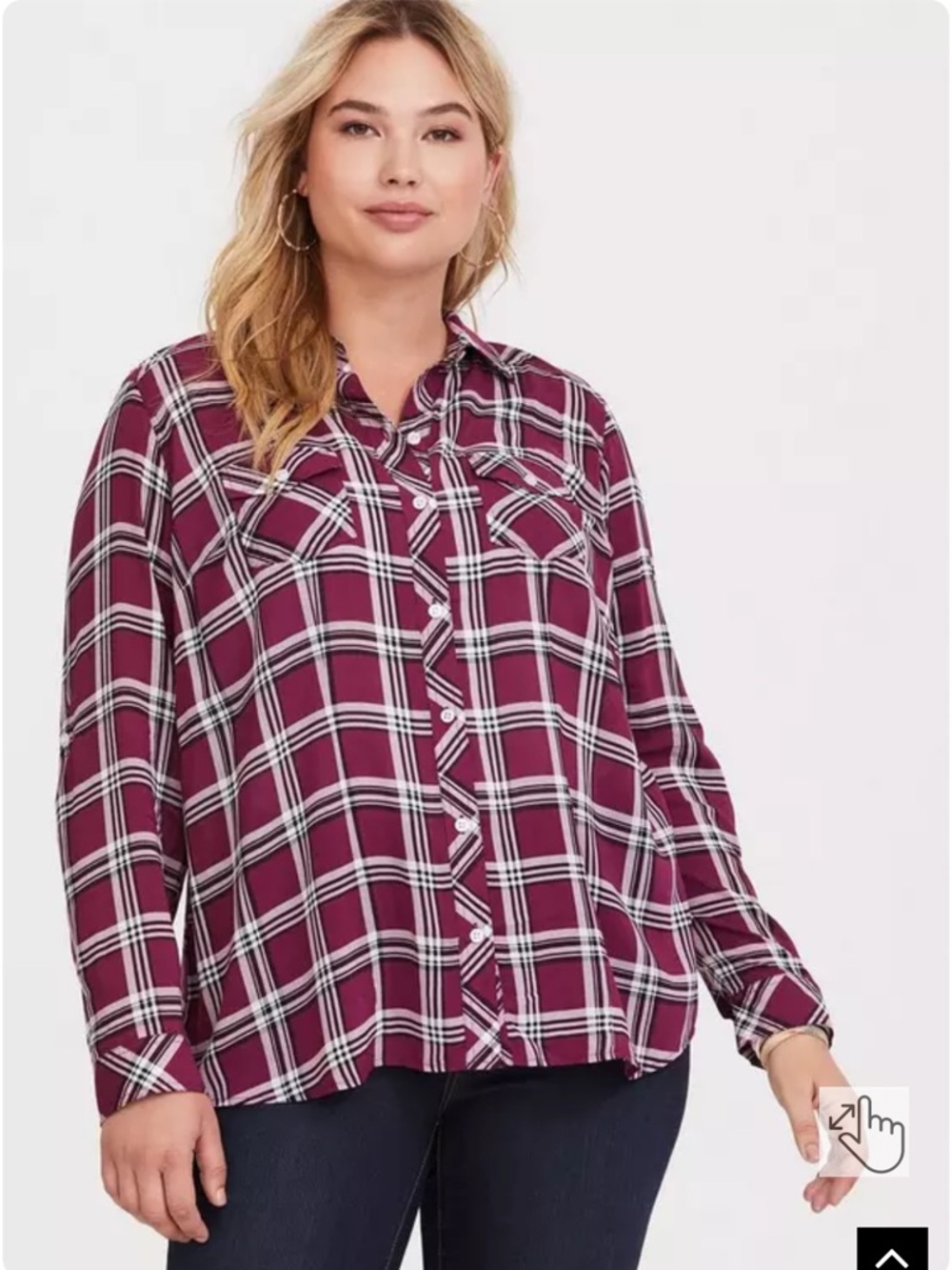 Plaid Button-Down Long-Sleeve Shirt